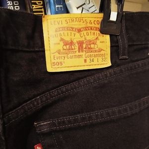 LEVI'S Black straight leg jeans